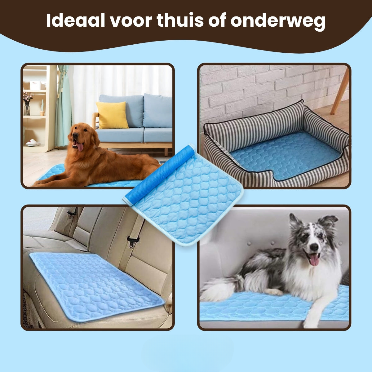 Pootjespret™ IcyNap - Zelfkoelende Ligmat voor Huisdieren