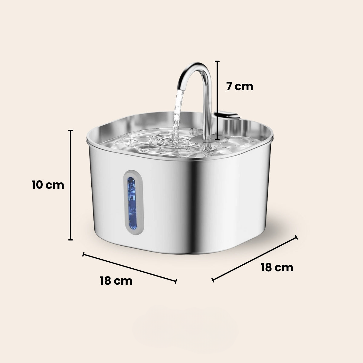 Pootjespret™ PuraFlow Pro - Premium RVS Drinkfontein voor Katten
