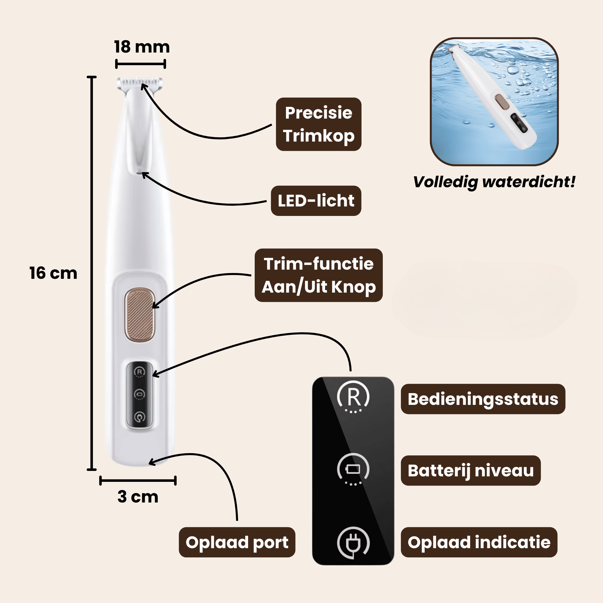 Pootjespret™ PawBlade Pro - Professionele Precisie Trimmer voor Huisdieren