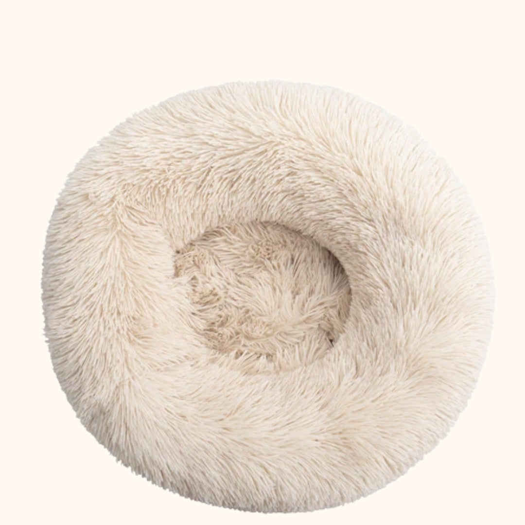 Pootjespret™ Pluche Donut Wolken Bed - Voor Katten & Kleine Honden