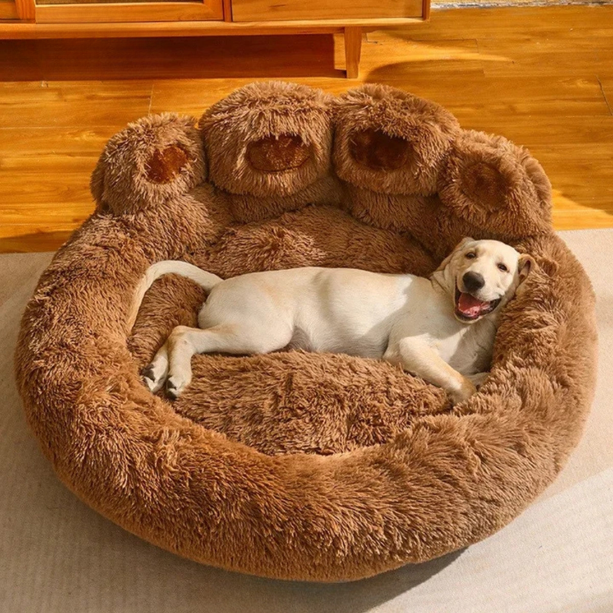Pootjespret™ Luxe Pootvormige Slaapmand - Voor Honden & Katten
