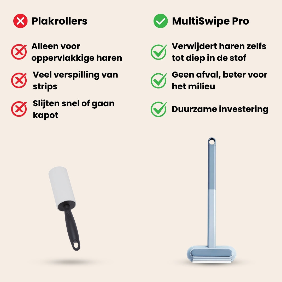 Pootjespret™ MultiSwipe Pro - 3-in-1 Huisdierhaar Verwijderaar
