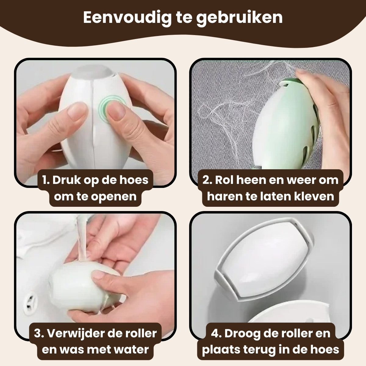 Pootjespret™ FurSwipe - Herbruikbare Pluizenroller voor Huisdierharen