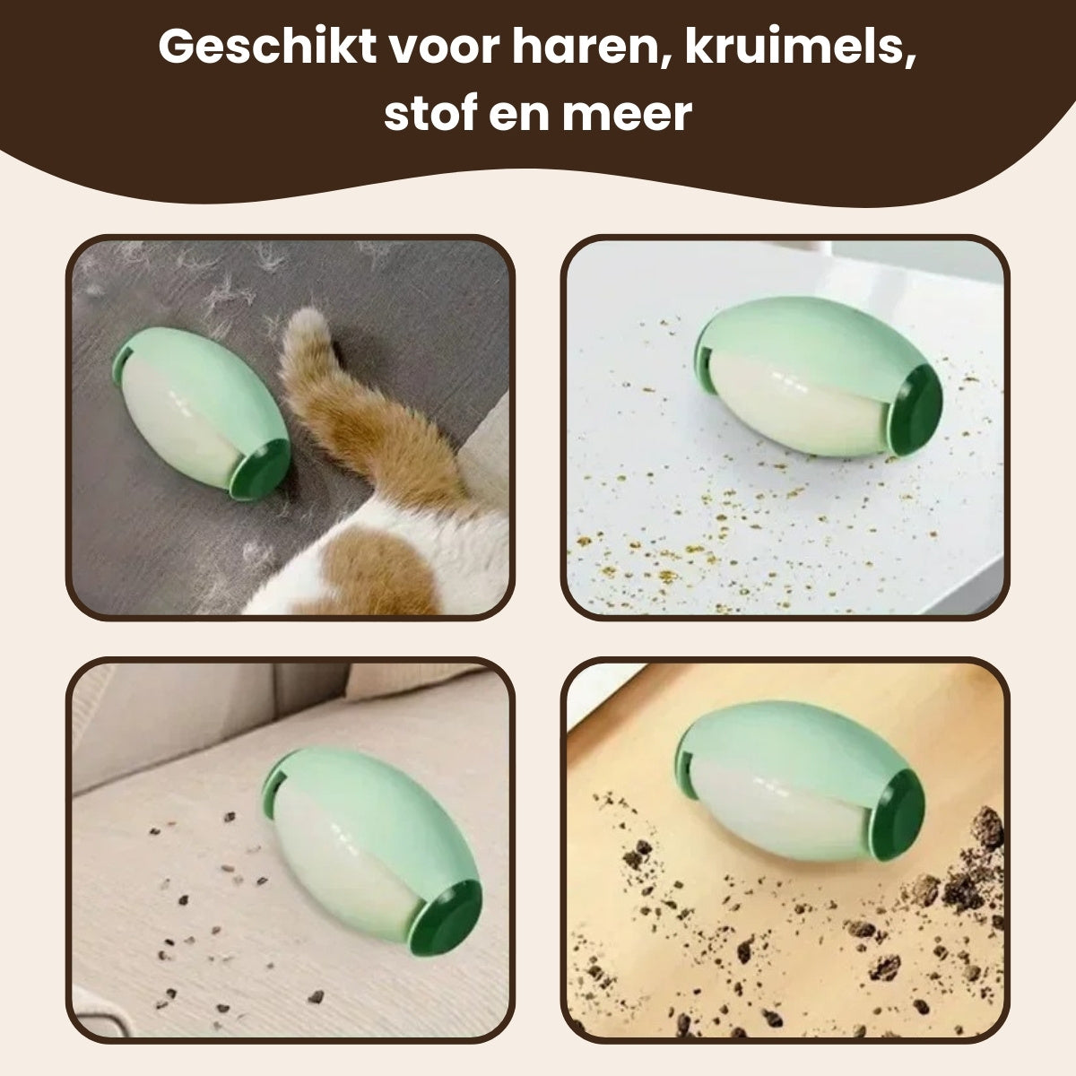 Pootjespret™ FurSwipe - Herbruikbare Pluizenroller voor Huisdierharen