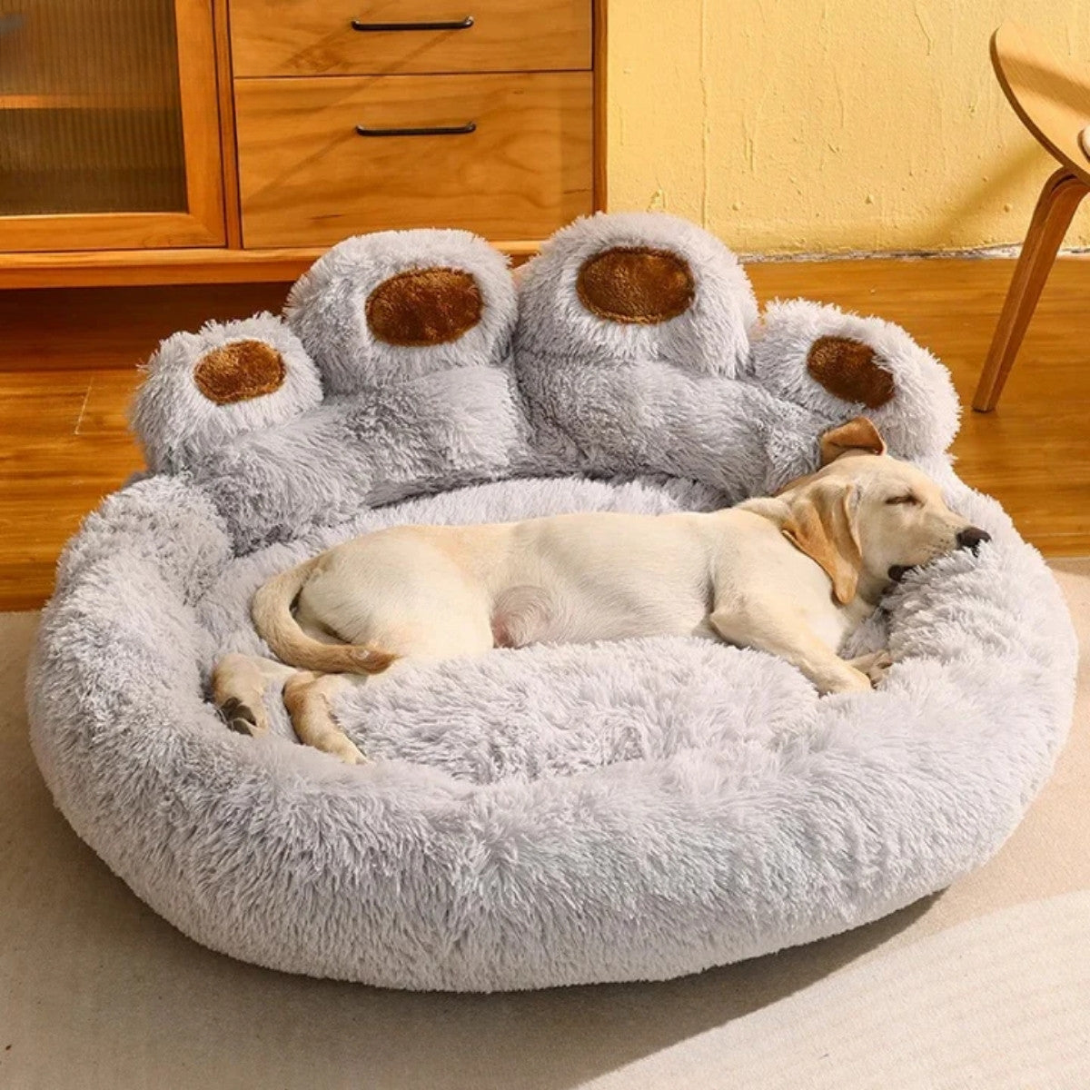 Pootjespret™ Luxe Pootvormige Slaapmand - Voor Honden & Katten