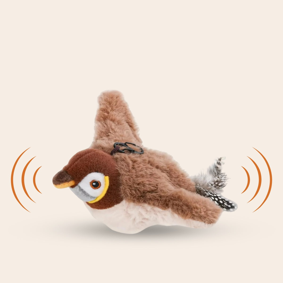 Pootjespret™ Realistische Simulatie Vogel voor Katten - Grote Mus (Flappert + Tjilpt)