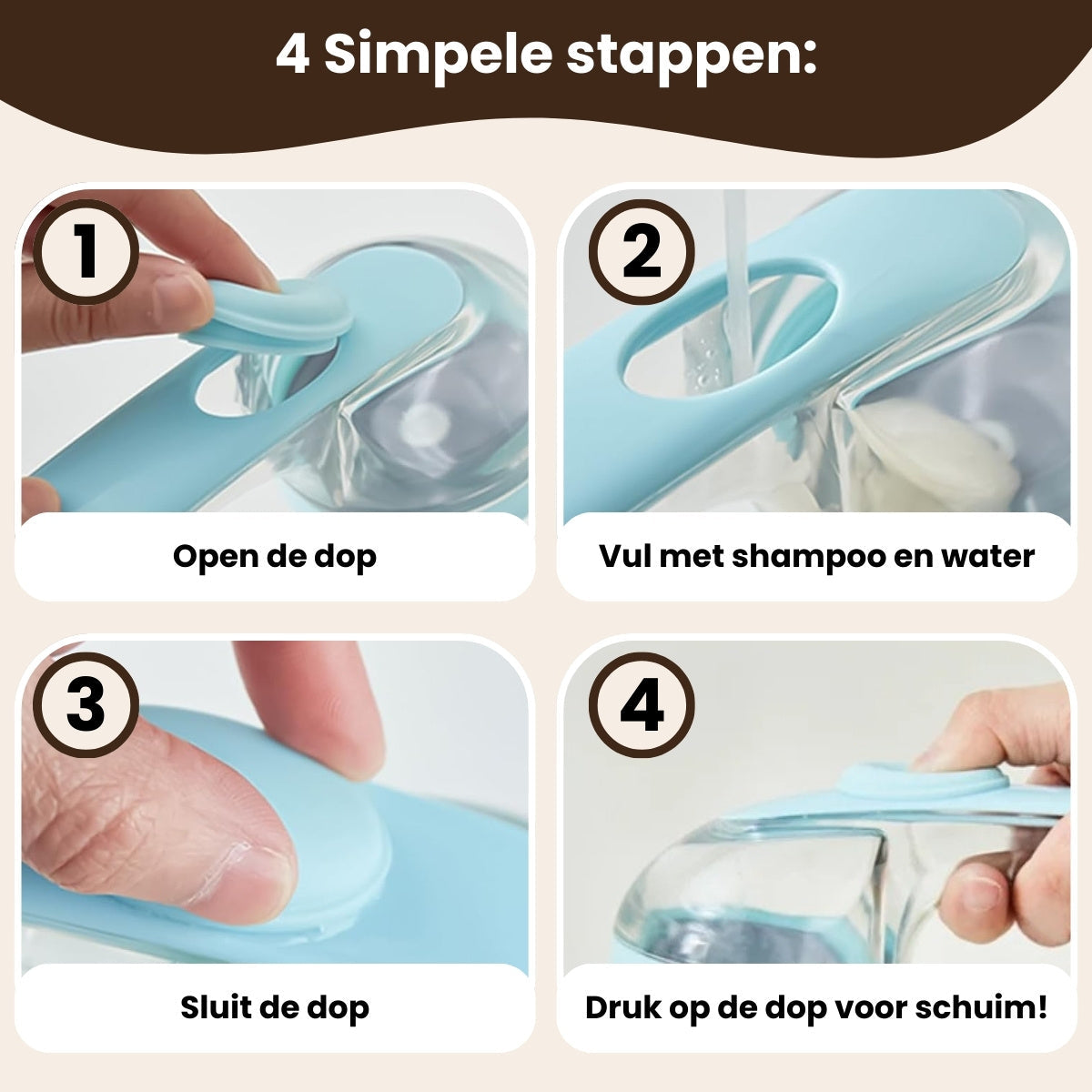 Pootjespret™ SoapyBrush - 2-in-1 Shampoo & Wasborstel voor Huisdieren