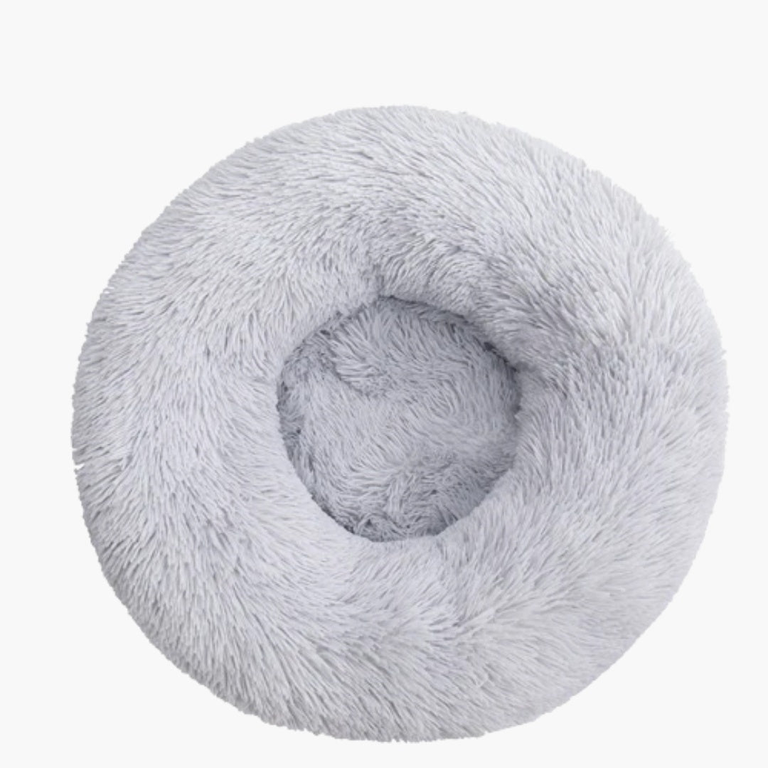Pootjespret™ Pluche Donut Wolken Bed - Voor Katten & Kleine Honden