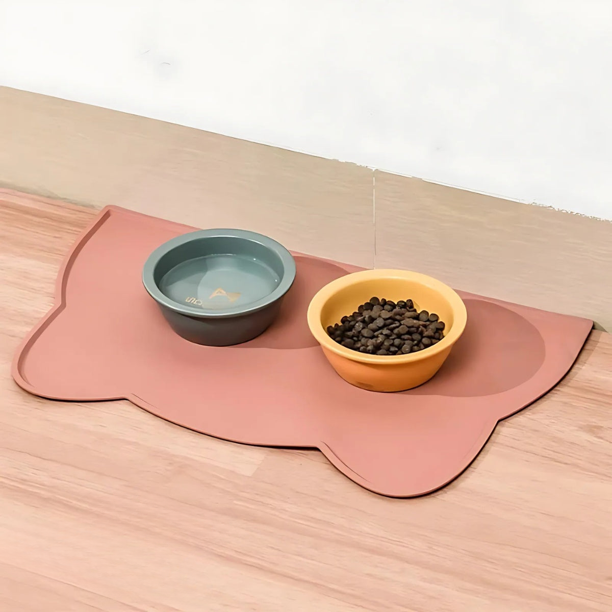 Pootjespret™ Katten Placemat - Anti-Slip & Waterafstotend voor Voer- en Drinkbak