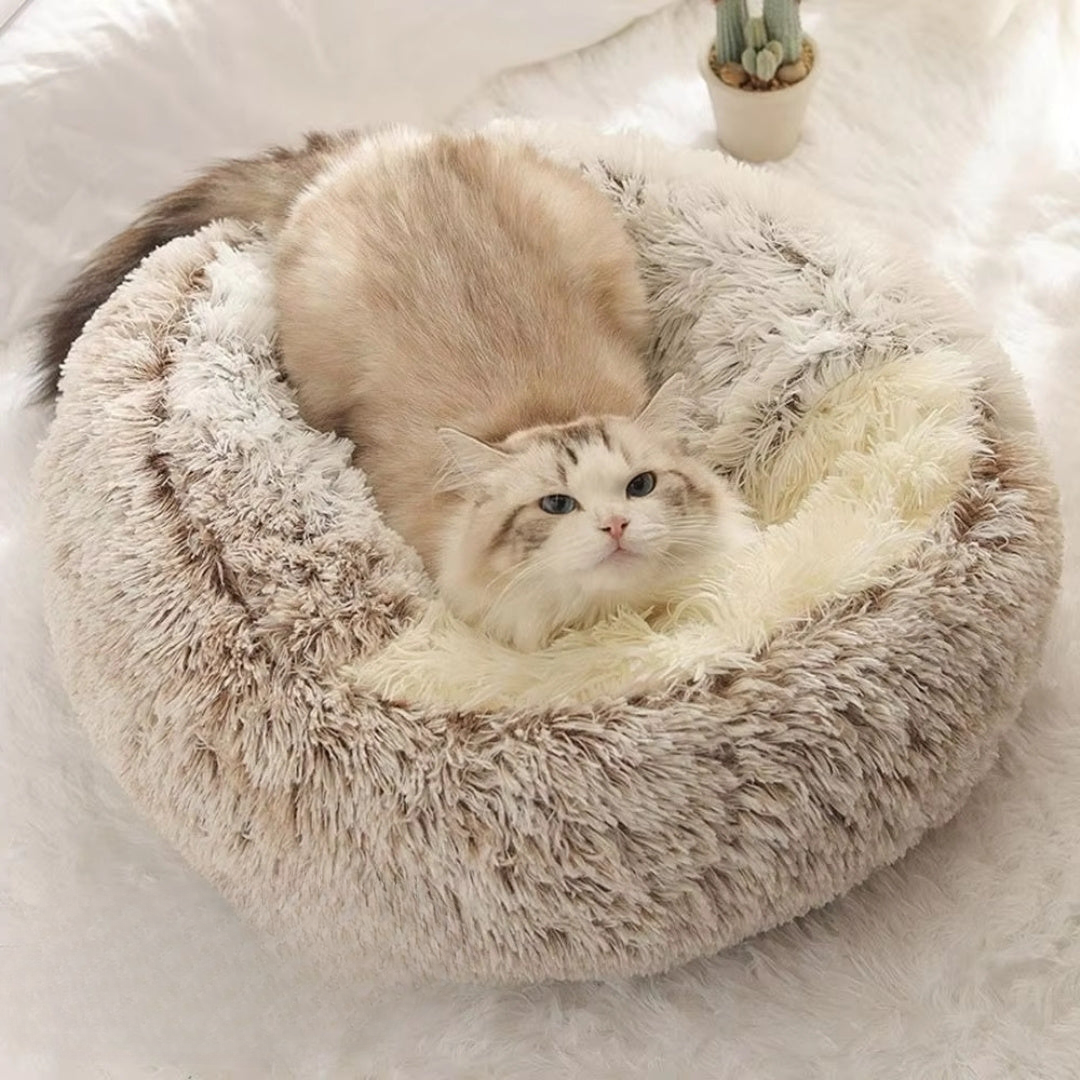 Pootjespret™ Luxe Kalmerend Slaapnest - Voor Katten & Kleine Honden
