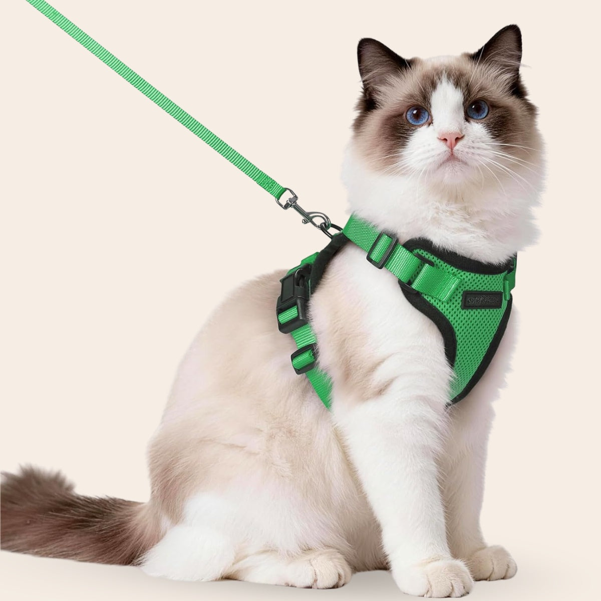 Pootjespret™ Explorer Air - Ademend en Verstelbaar Kattenharnas met Looplijn