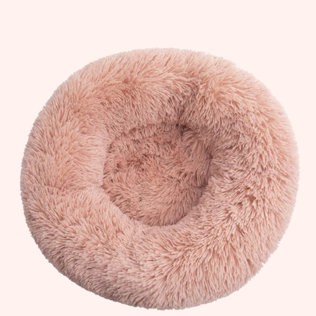 Pootjespret™ Pluche Donut Wolken Bed - Voor Katten & Kleine Honden