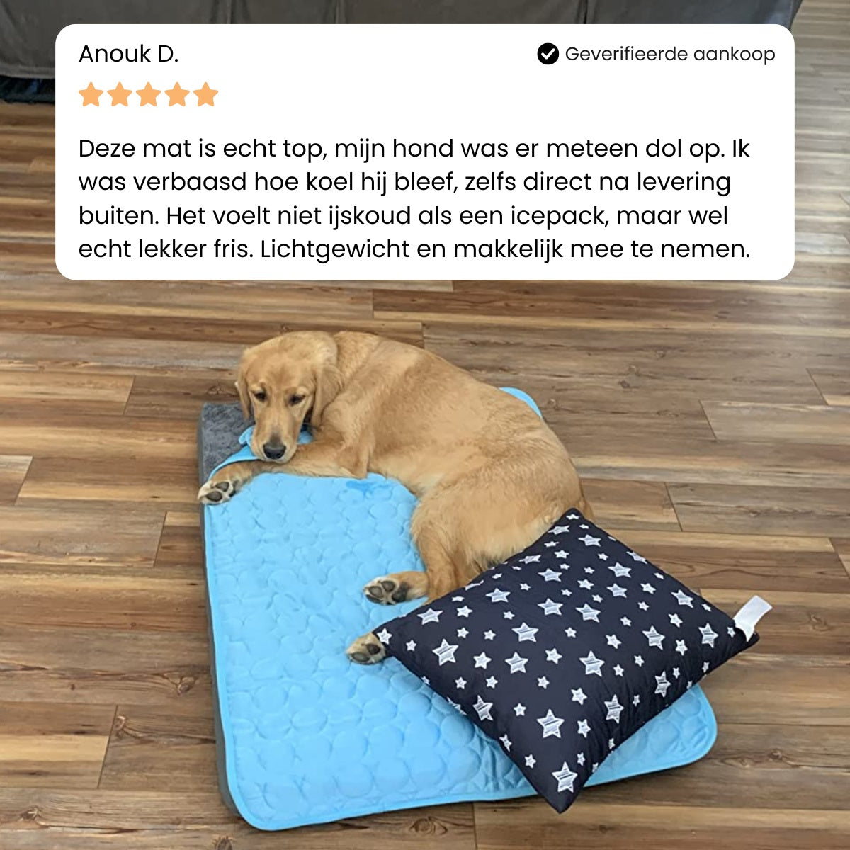 Pootjespret™ IcyNap - Zelfkoelende Ligmat voor Huisdieren