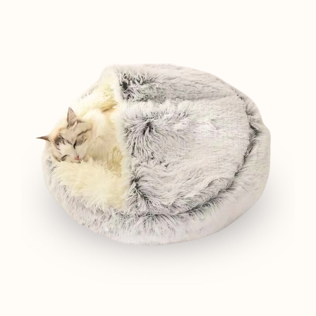 Pootjespret™ Luxe Kalmerend Slaapnest - Voor Katten & Kleine Honden