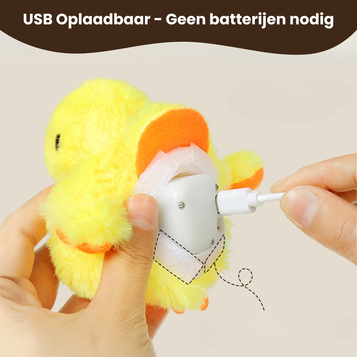 Pootjespret™ Realistische Simulatie Vogel voor Katten - Eend (Flappert + Kwaakt)