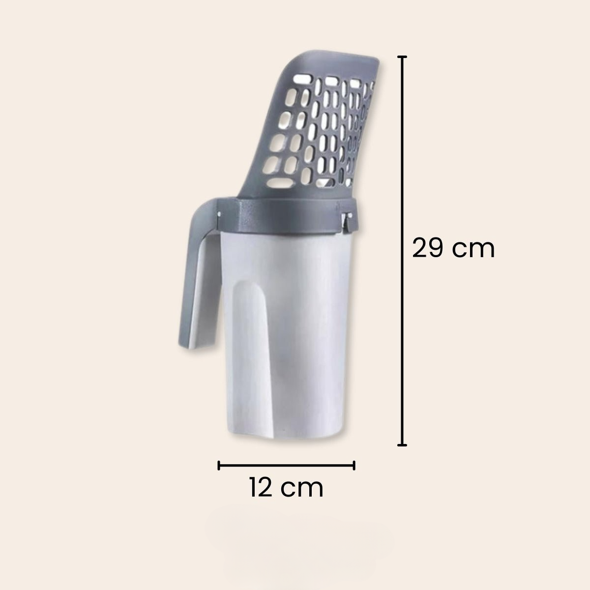 2-in-1 Kattenbakschep met Container
