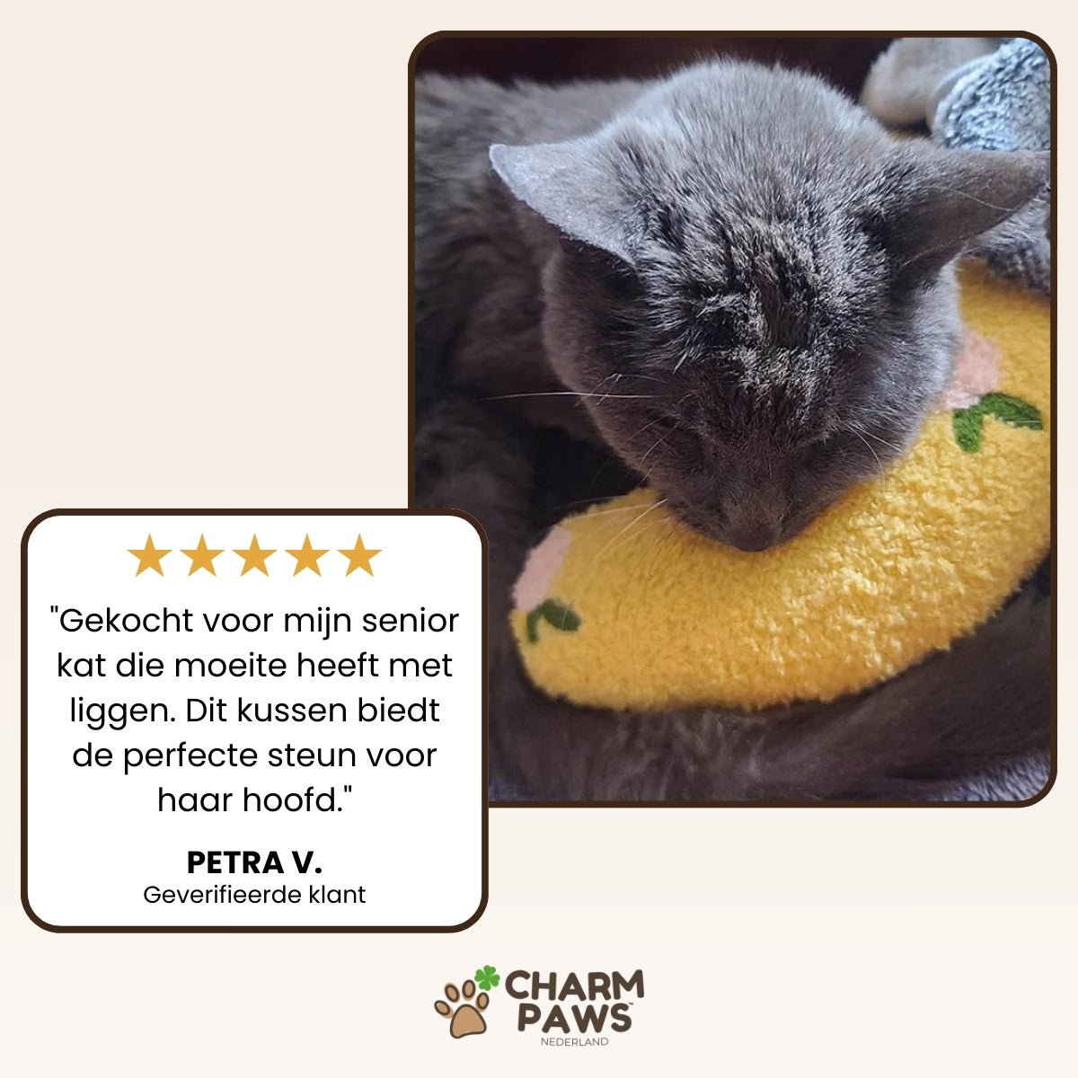 Pootjespret™ Kalmerend Kussen - Voor Katten & Kleine Honden