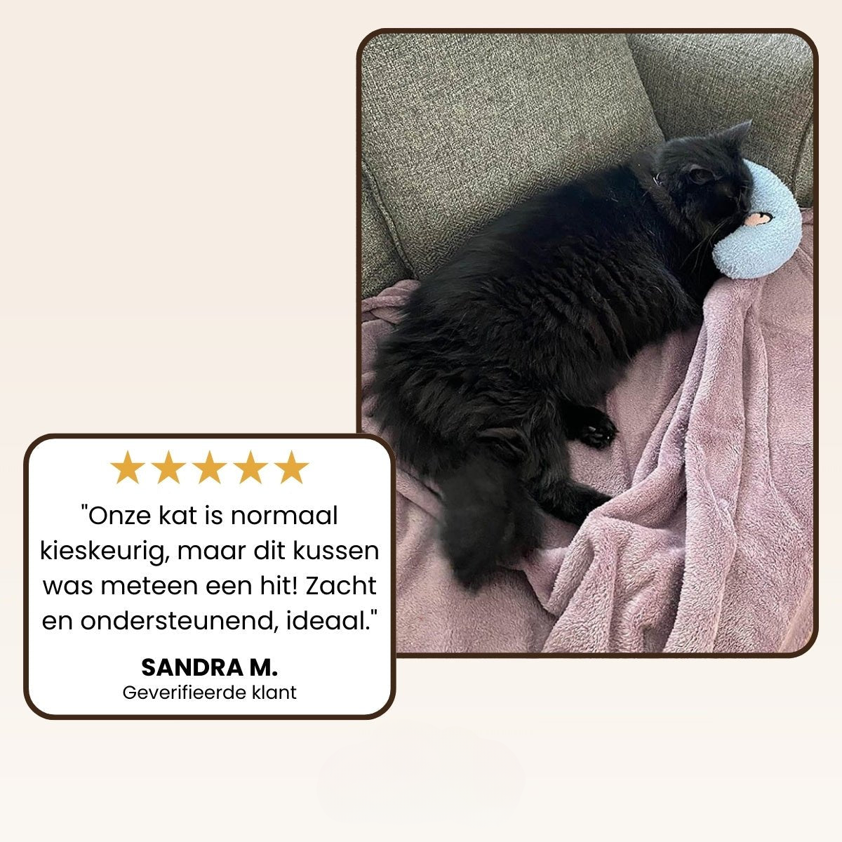 Pootjespret™ Kalmerend Kussen - Voor Katten & Kleine Honden