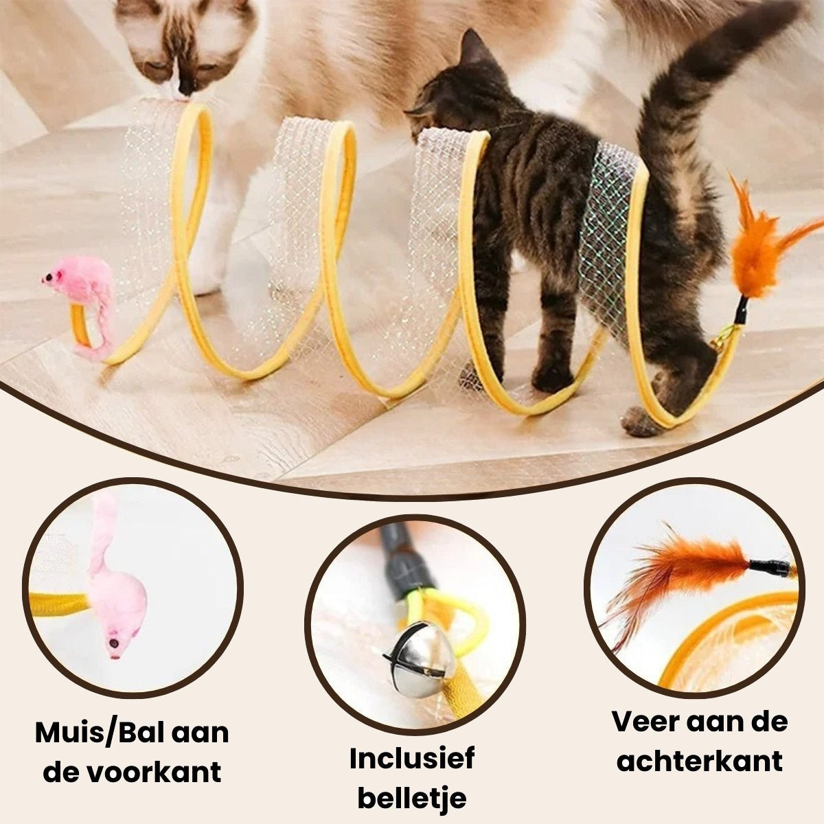 Pootjespret™ Katten Spiraal Speeltunnel