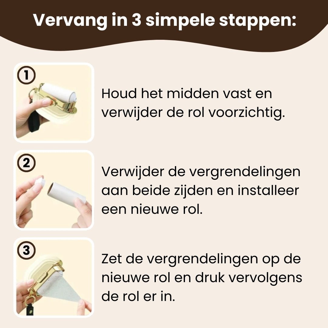Mini Huisdierhaar Kleefroller