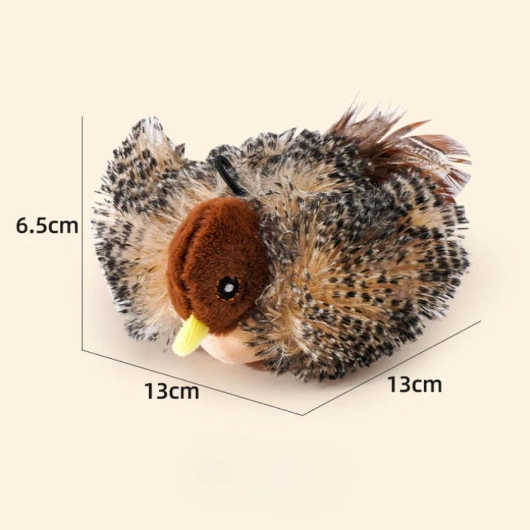Pootjespret™ Realistische Simulatie Vogel voor Katten - Kleine Mus (Tjilpt)