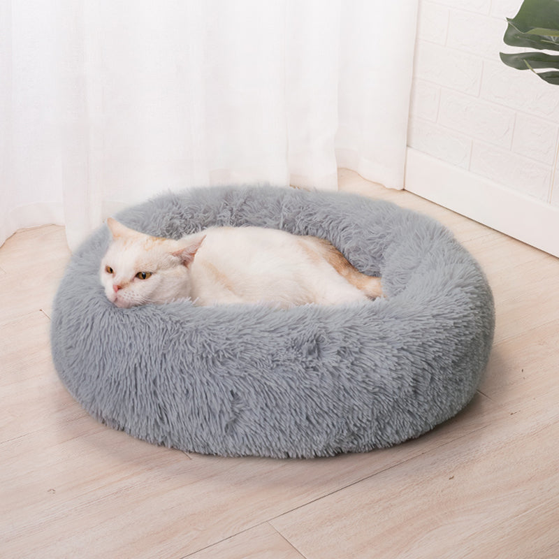 Pootjespret™ Pluche Donut Wolken Bed - Voor Katten & Kleine Honden