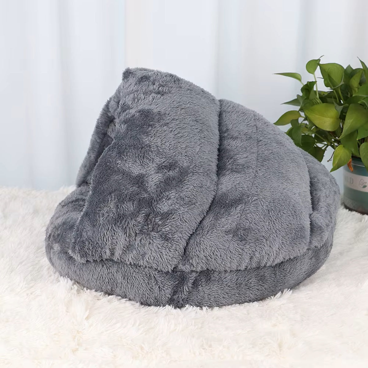 Pootjespret™ Kalmerend Zacht Grot Bed - Voor Katten & Kleine Honden