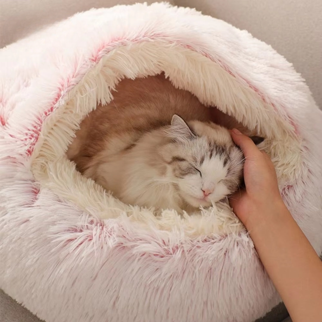 Pootjespret™ Luxe Kalmerend Slaapnest - Voor Katten & Kleine Honden