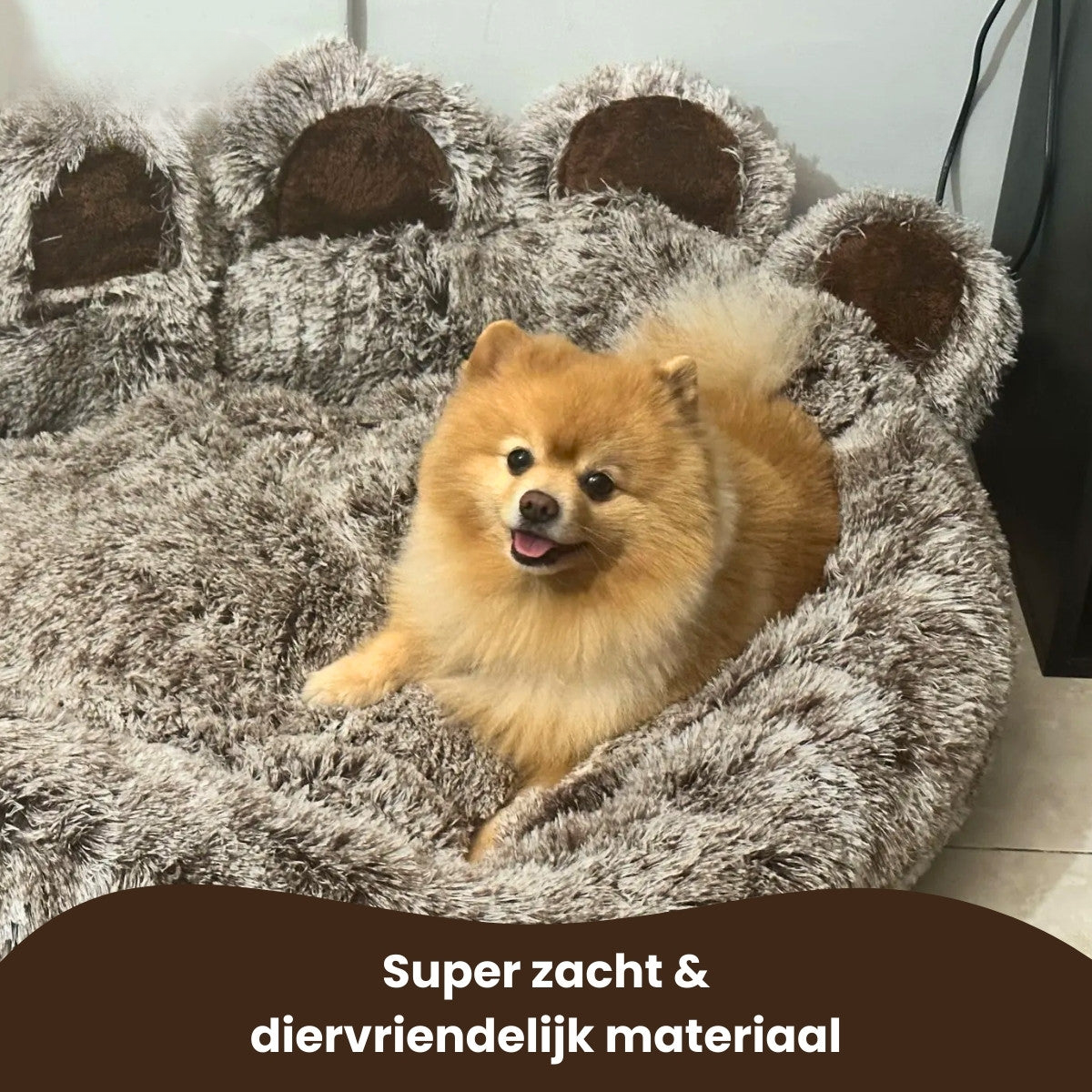 Pootjespret™ Luxe Pootvormige Slaapmand - Voor Honden & Katten
