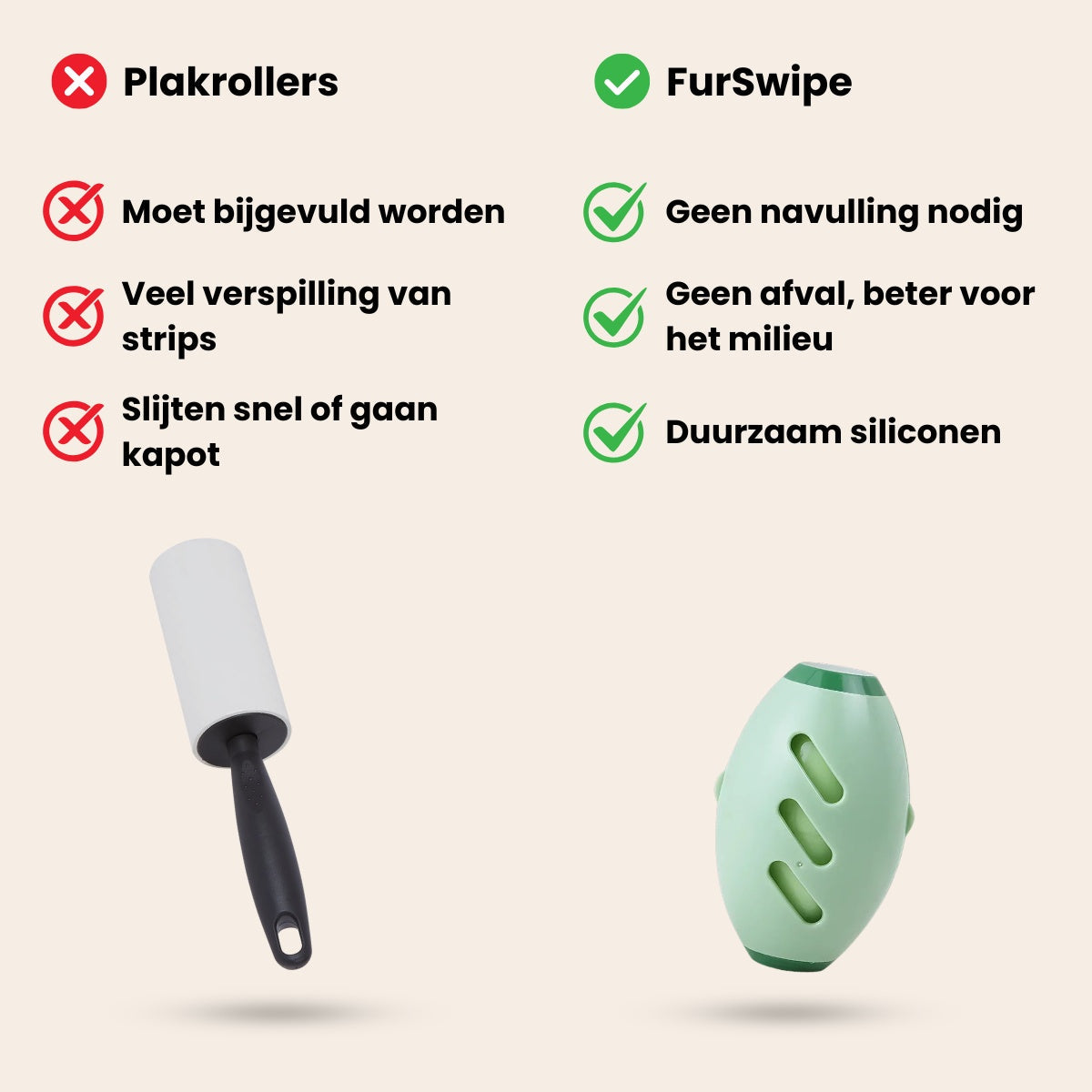 Pootjespret™ FurSwipe - Herbruikbare Pluizenroller voor Huisdierharen